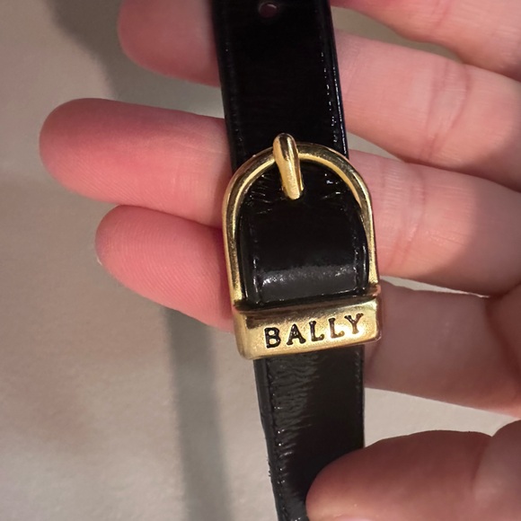 Bally Black Patent Leather Envelope 2-Way Shoulder & Clutch • Art Deco •Vintage - Picture 4 of 14